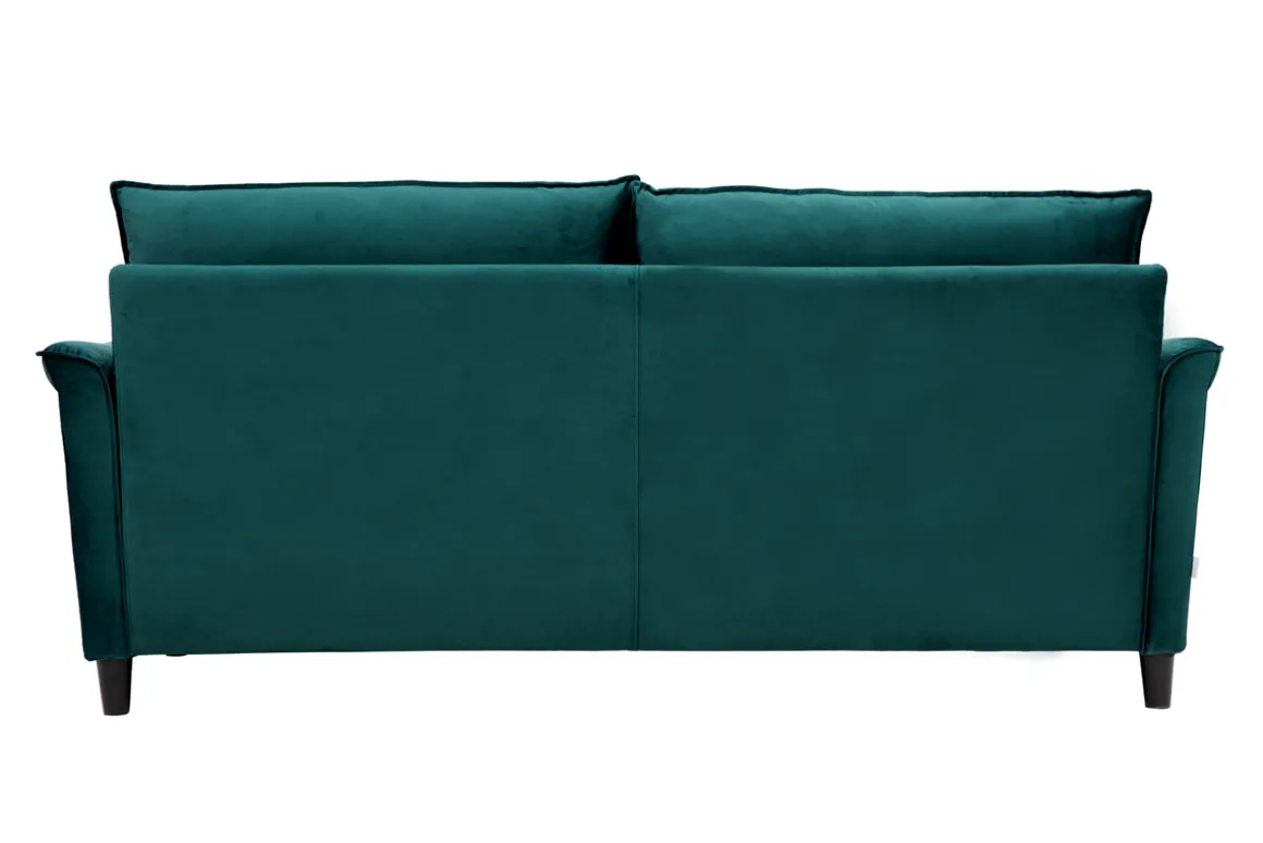 Clearance Miliboo Sofá en terciopelo azul petróleo 3 plazas CLIFF