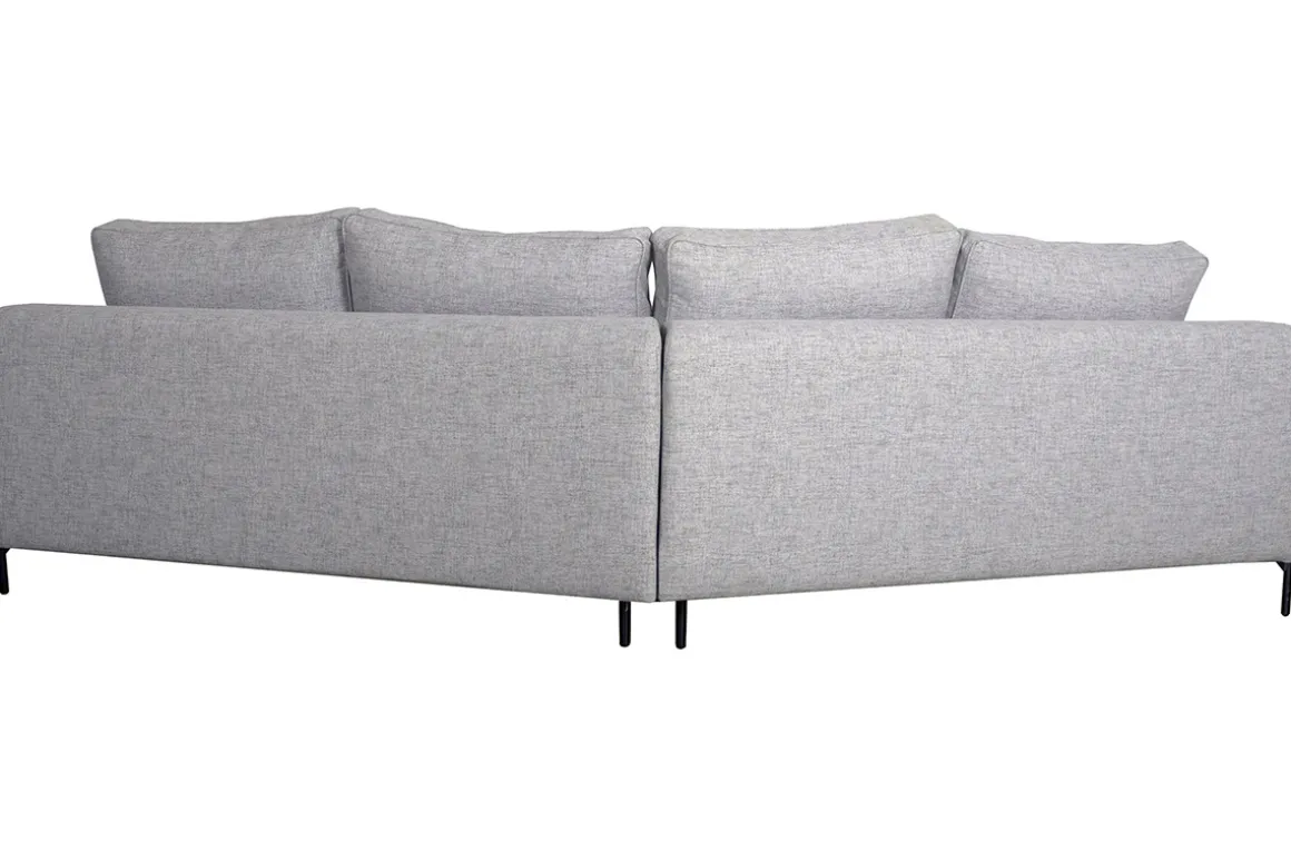 Clearance Miliboo Sofá esquinero 5 plazas gris PUCHKINE