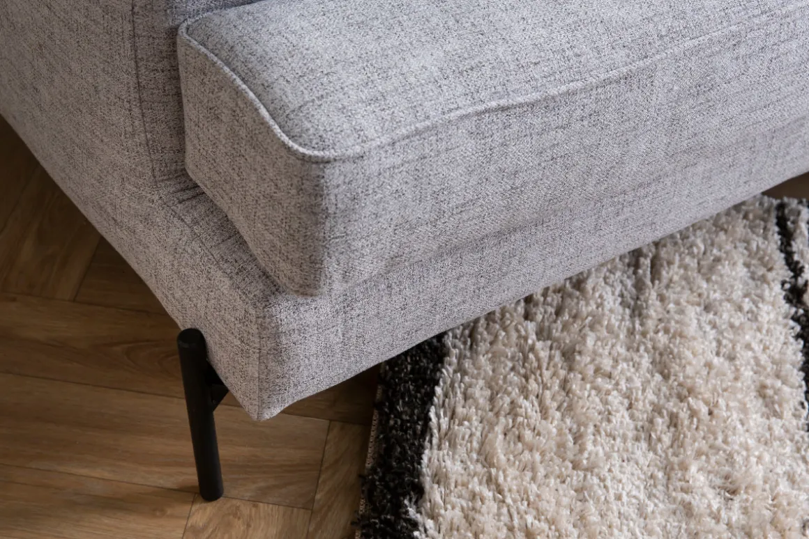 Clearance Miliboo Sofá esquinero 5 plazas gris PUCHKINE