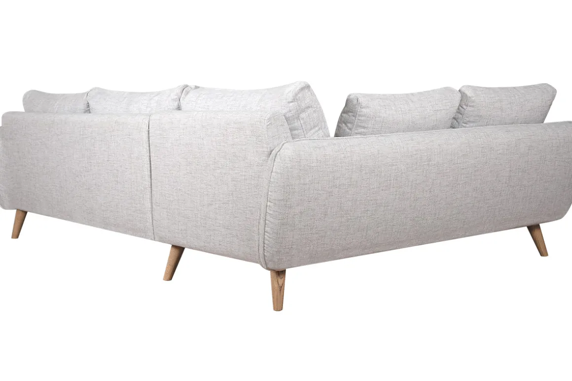 Cheap Miliboo Sofá esquinero nórdico 5 plazas gris claro CREEP