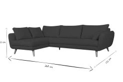 Cheap Miliboo Sofá esquinero nórdico 5 plazas gris claro CREEP