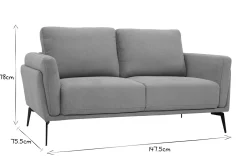 Hot Miliboo Sofá moderno 2 plazas de tela efecto aterciopelado texturizado amarillo mostaza y metal negro MOSCO