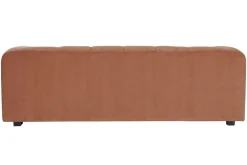 Flash Sale Miliboo Sofá moderno 3-4 plazas de tejido efecto aterciopelado terracota - OLIVEIRO