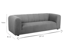 Flash Sale Miliboo Sofá moderno 3-4 plazas de tejido efecto aterciopelado terracota - OLIVEIRO