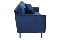 Best Miliboo Sofá moderno en terciopelo azul 3 plazas BEKA