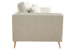 Best Sale Miliboo Sofá moderno 3 plazas de tela beige natural VOGUE