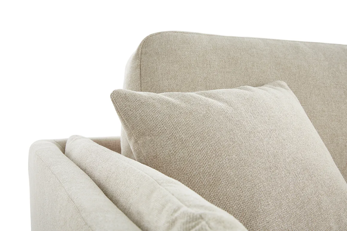 Best Sale Miliboo Sofá moderno 3 plazas de tela beige natural VOGUE