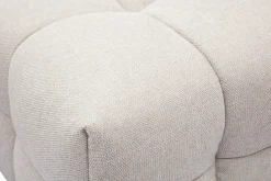 Cheap Miliboo Sofá moderno 3 plazas y reposapiés de tejido efecto aterciopelado texturizado beige CORTO
