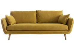 Flash Sale Miliboo Sofá nórdico 3 plazas amarillo mostaza CREEP