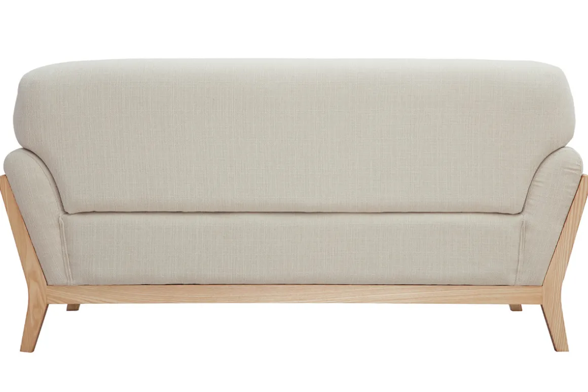 Sale Miliboo Sofá nórdico 2 plazas beige madera YOKO