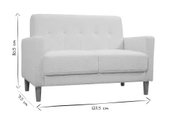 Best Miliboo Sofá nórdico 2 plazas de borreguillo y madera clara MOON