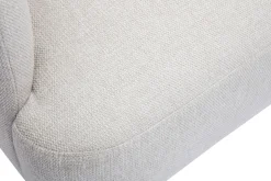 Clearance Miliboo Sofá nórdico 2 plazas de tejido efecto aterciopelado texturizado beige y madera clara ISKO