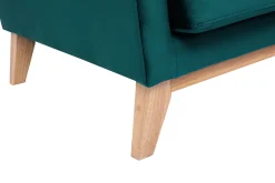 Best Sale Miliboo Sofá nórdico 3 plazas desenfundable terciopelo azul terciopelo OSLO