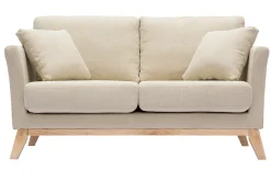 Flash Sale Miliboo Sofá nórdico 2 plazas desenfundable tejido beige OSLO