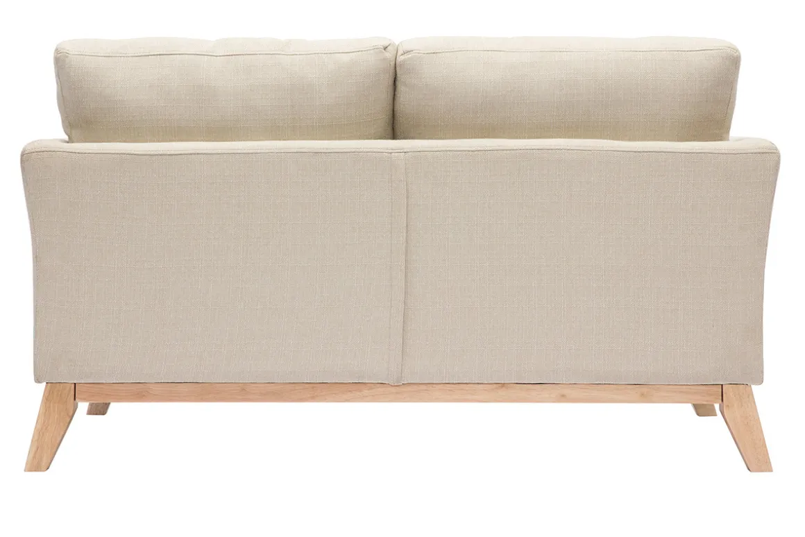 Flash Sale Miliboo Sofá nórdico 2 plazas desenfundable tejido beige OSLO