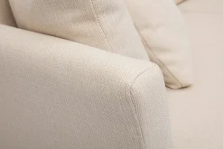 Shop Miliboo Sofá nórdico 3 plazas desenfundable beige y patas madera OSLO