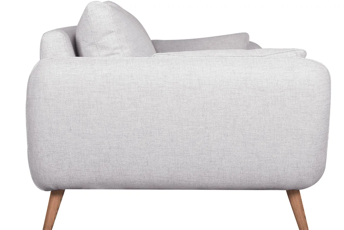 Clearance Miliboo Sofá nórdico 3 plazas gris claro CREEP