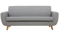 Cheap Miliboo Sofá nórdico 3 plazas gris claro y madera PURE