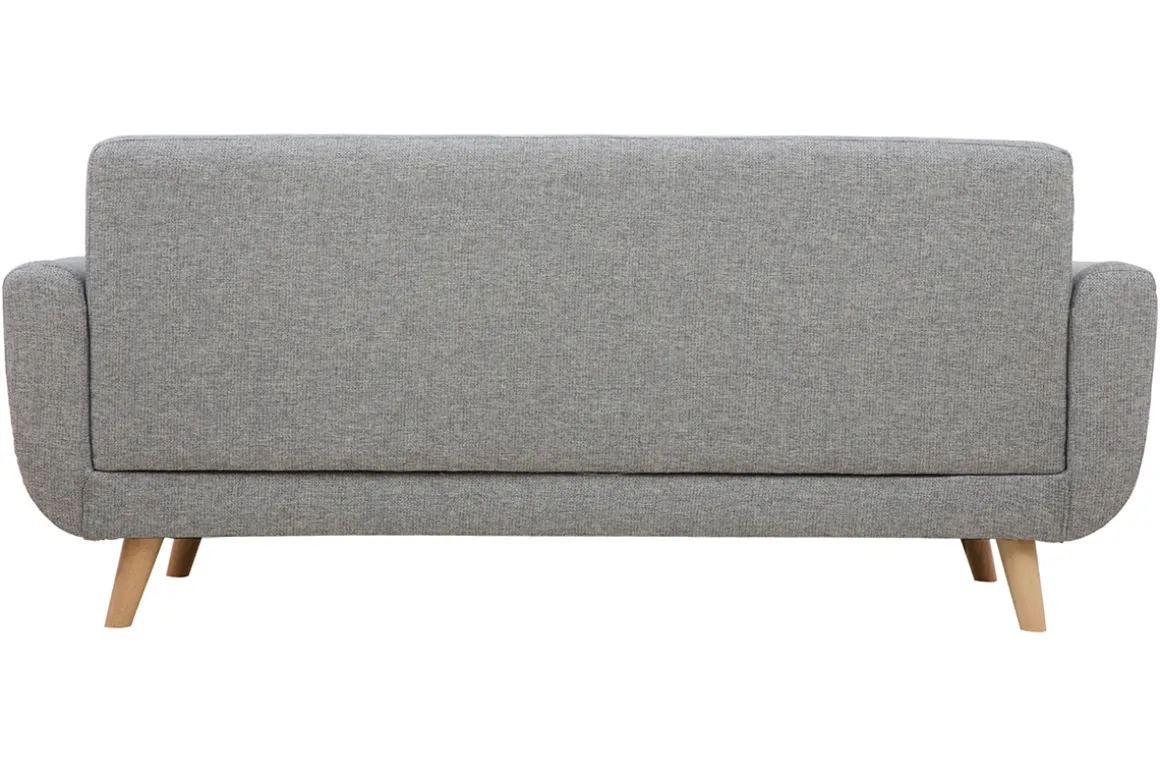Cheap Miliboo Sofá nórdico 3 plazas gris claro y madera PURE
