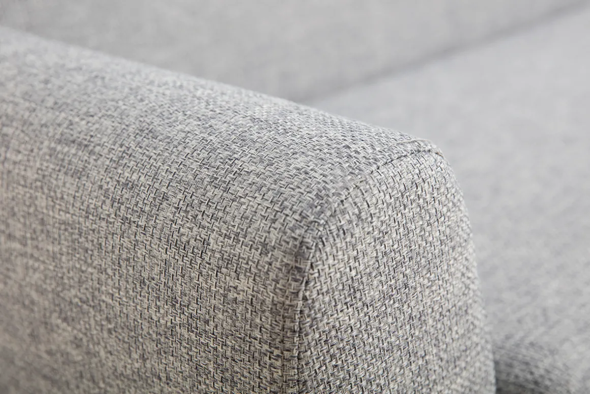 Cheap Miliboo Sofá nórdico 3 plazas gris claro y madera PURE