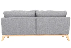 Online Miliboo Sofá nórdico 3 plazas gris claro desenfundable patas madera OSLO
