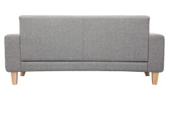 Online Miliboo Sofá nórdico 3 plazas gris claro y madera FJORD
