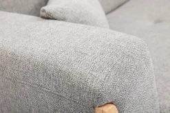 Online Miliboo Sofá nórdico 3 plazas gris claro y madera FJORD