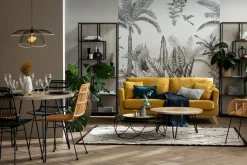 Clearance Miliboo Sofá nórdico 3 plazas gris oscuro desenfundable patas madera OSLO