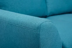 Fashion Miliboo Sofá nórdico 2 plazas tejido azul petróleo ALICE