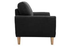 Clearance Miliboo Sofá nórdico 2 plazas tejido gris oscuro ALICE