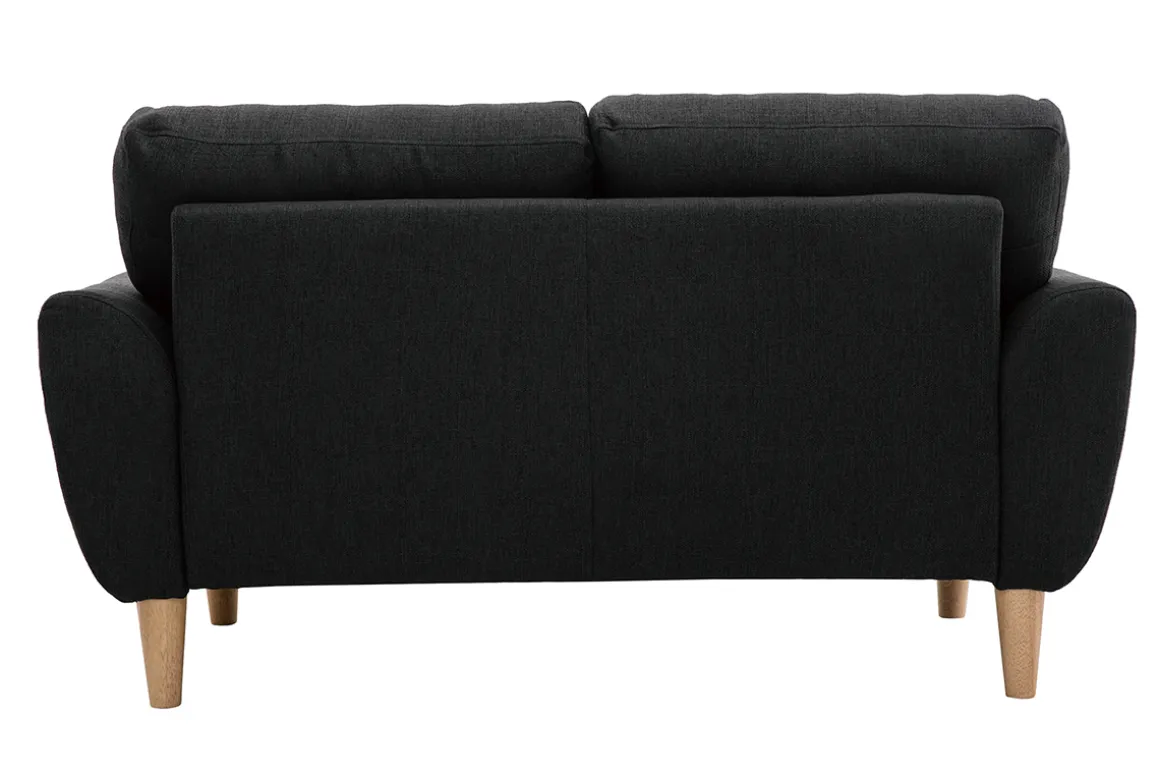Clearance Miliboo Sofá nórdico 2 plazas tejido gris oscuro ALICE