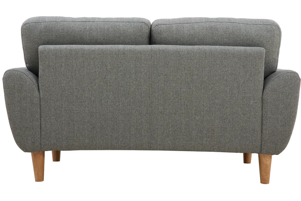 Store Miliboo Sofá nórdico 2 plazas tejido gris claro ALICE