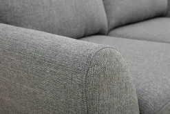 Store Miliboo Sofá nórdico 2 plazas tejido gris claro ALICE