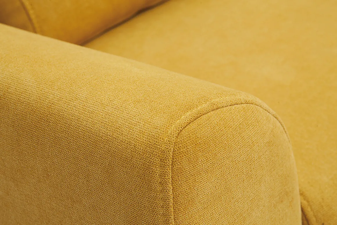 New Miliboo Sofá nórdico 2 plazas terciopelo amarillo mostaza EKTOR