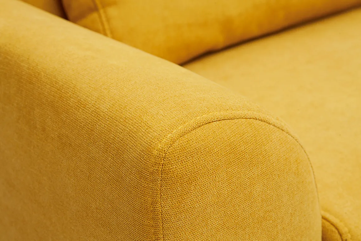 Cheap Miliboo Sofá nórdico 3 plazas terciopelo amarillo mostaza EKTOR