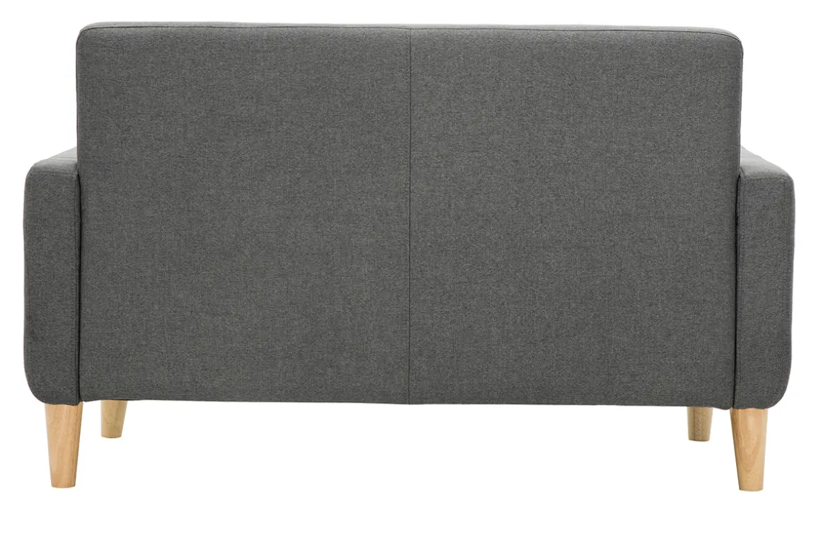 Cheap Miliboo Sofá nórdico de 2 plazas en tejido gris oscuro LUNA