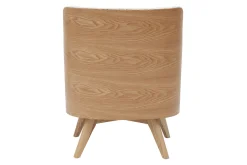 Fashion Miliboo Sofá nórdico efecto borreguillo y madera VALMY