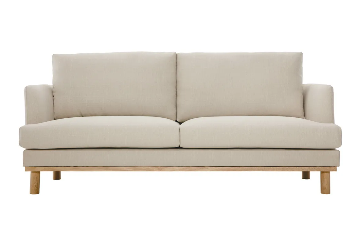 Best Miliboo Sofá nórdico 3 plazas beige HOBART