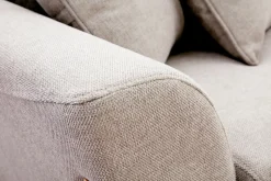 Best Sale Miliboo Sofá nórdico 3 plazas beige y fresno ASAKO