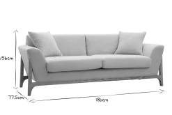 Best Sale Miliboo Sofá nórdico 3 plazas beige y fresno ASAKO