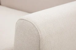 Outlet Miliboo Sofá nórdico 2 plazas beige y madera de caucho maciza PURE