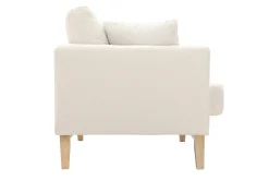 Cheap Miliboo Sofá nórdico 2 plazas efecto borreguillo blanco con patas de madera OSLO
