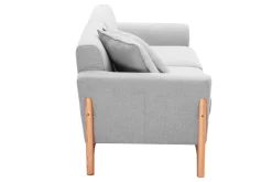 Best Sale Miliboo Sofá nórdico 3 plazas gris claro y fresno ASAKO
