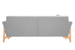 Best Sale Miliboo Sofá nórdico 3 plazas gris claro y fresno ASAKO