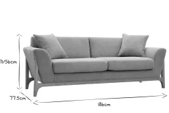 Best Sale Miliboo Sofá nórdico 3 plazas gris claro y fresno ASAKO