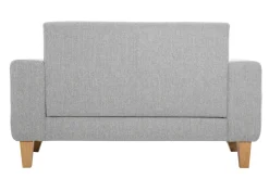 Cheap Miliboo Sofá nórdico 2 plazas gris claro con patas de madera FJORD