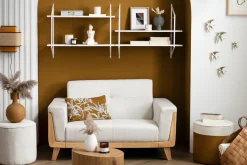 Cheap Miliboo Sofá nórdico 2 plazas gris claro con patas de madera FJORD