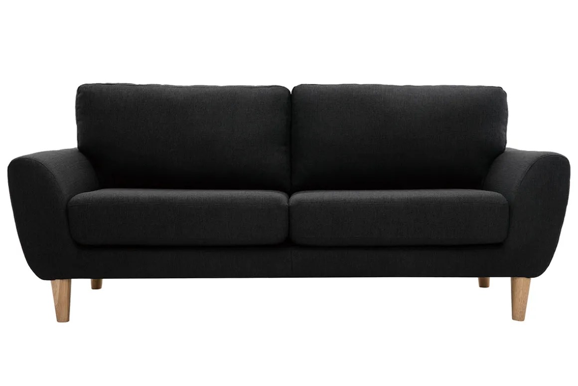 Store Miliboo Sofá nórdico tejido gris antracita 3 plazas ALICE