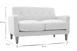 Best Sale Miliboo Sofá nórdico tejido natural 2 plazas LUNA