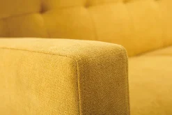 Sale Miliboo Sofá 2 plazas de estilo nórdico amarillo mostaza con efecto aterciopelado MOON